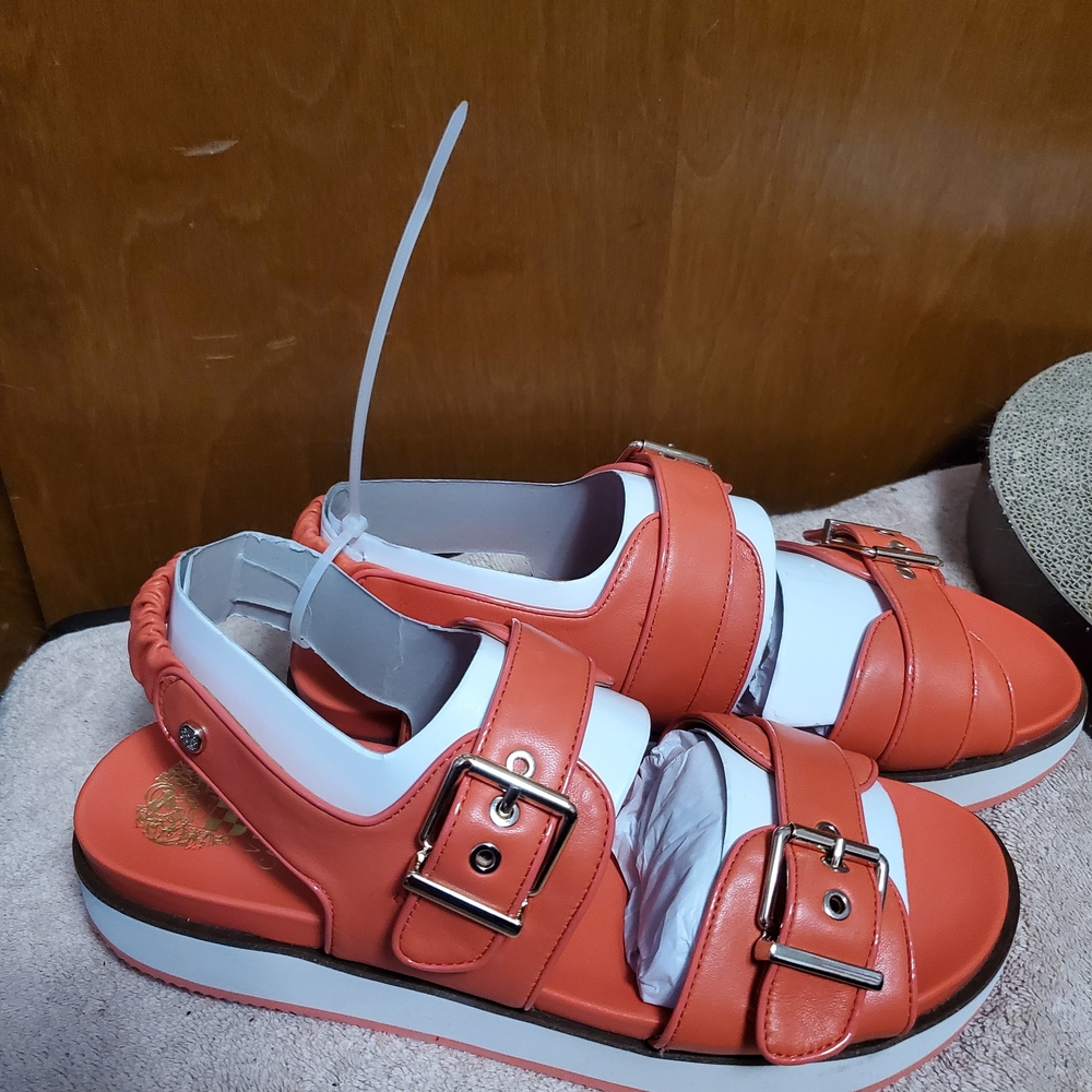 Women’s Orange Buckle Sport Sandals